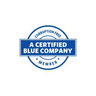 the blue company logo